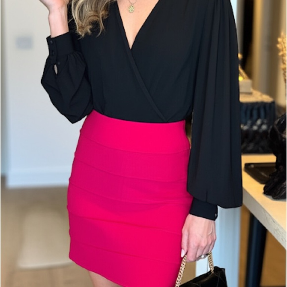 Talula Pink High Rise Bodycon Skirt